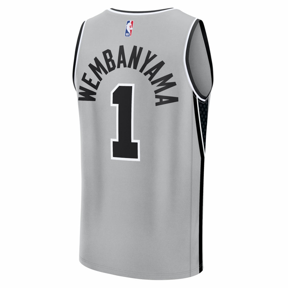 Fanatics Victor Wembanyama San Antonio Spurs Youth Fast Break Jersey Statement Edition Silver