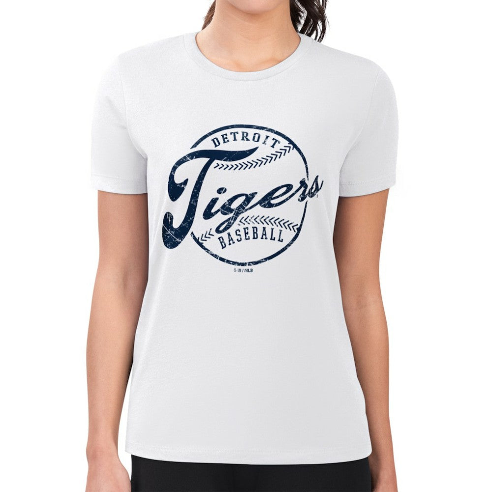Detroit Tigers G-III 4Her by Carl Banks Women's Super-Slim Fit Lightweight Distressed Baseball Team T-Shirt for sale