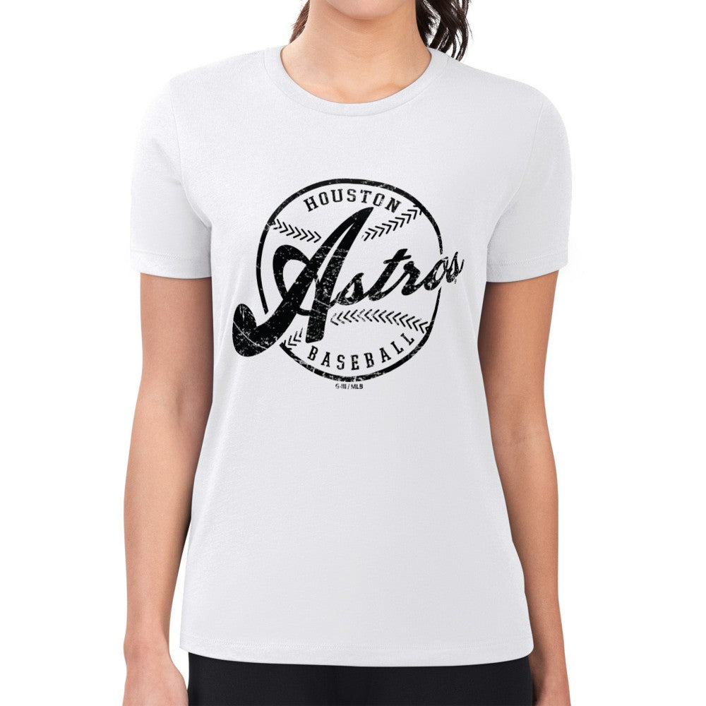 Houston Astros G-III 4Her by Carl Banks Women's Super-Slim Fit Lightweight Distressed Baseball Team T-Shirt Near Me