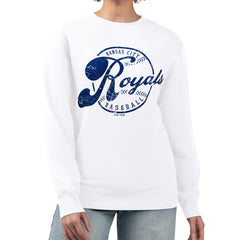 Kansas City Royals G-III 4Her by Carl Banks Women's Distressed Baseball Team Fleece Pullover Sweatshirt Near Me