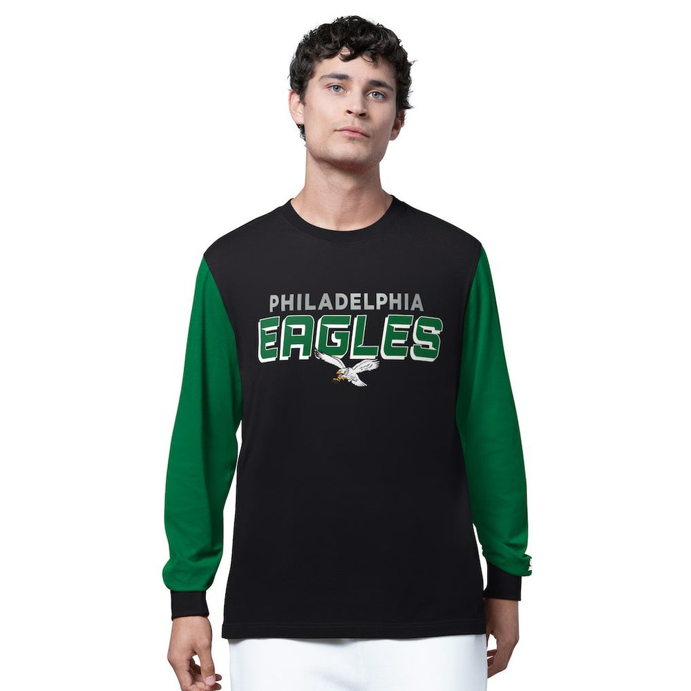 Philadelphia Eagles Starter Thursday Night Gridiron Long Sleeve T-Shirt - Black/Midnight Green - NFL