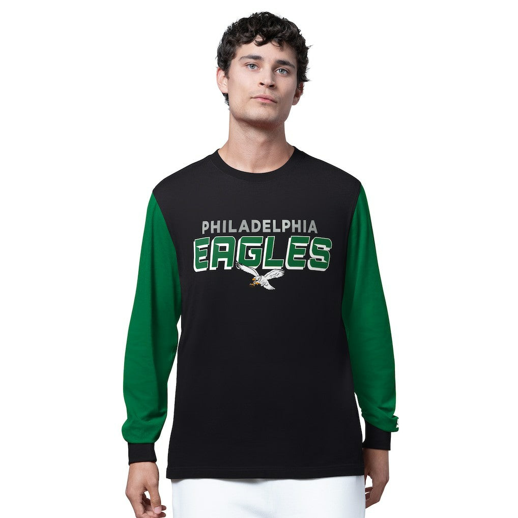 Philadelphia Eagles Starter Thursday Night Gridiron Long Sleeve T-Shirt - Black/Midnight Green - NFL