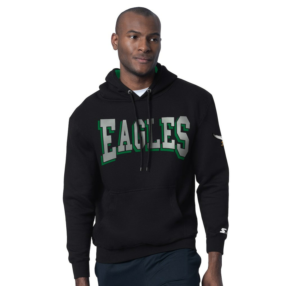 Philadelphia Eagles Starter Thursday Night Gridiron Hoodie with Vintage Logo - Black - NFL