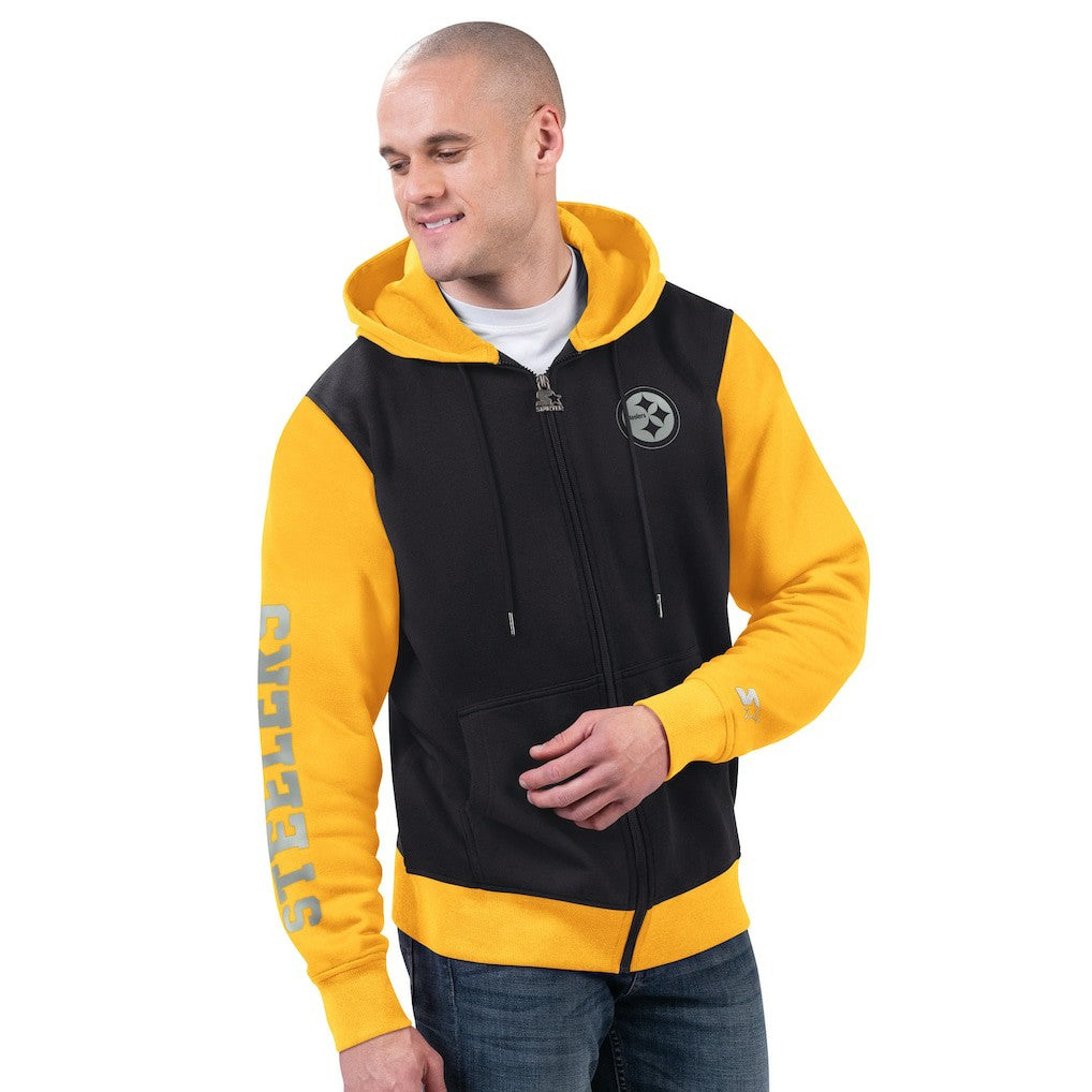 Pittsburgh Steelers Starter Thursday Night Gridiron Full-Zip Hoodie - Black/Gold - NFL