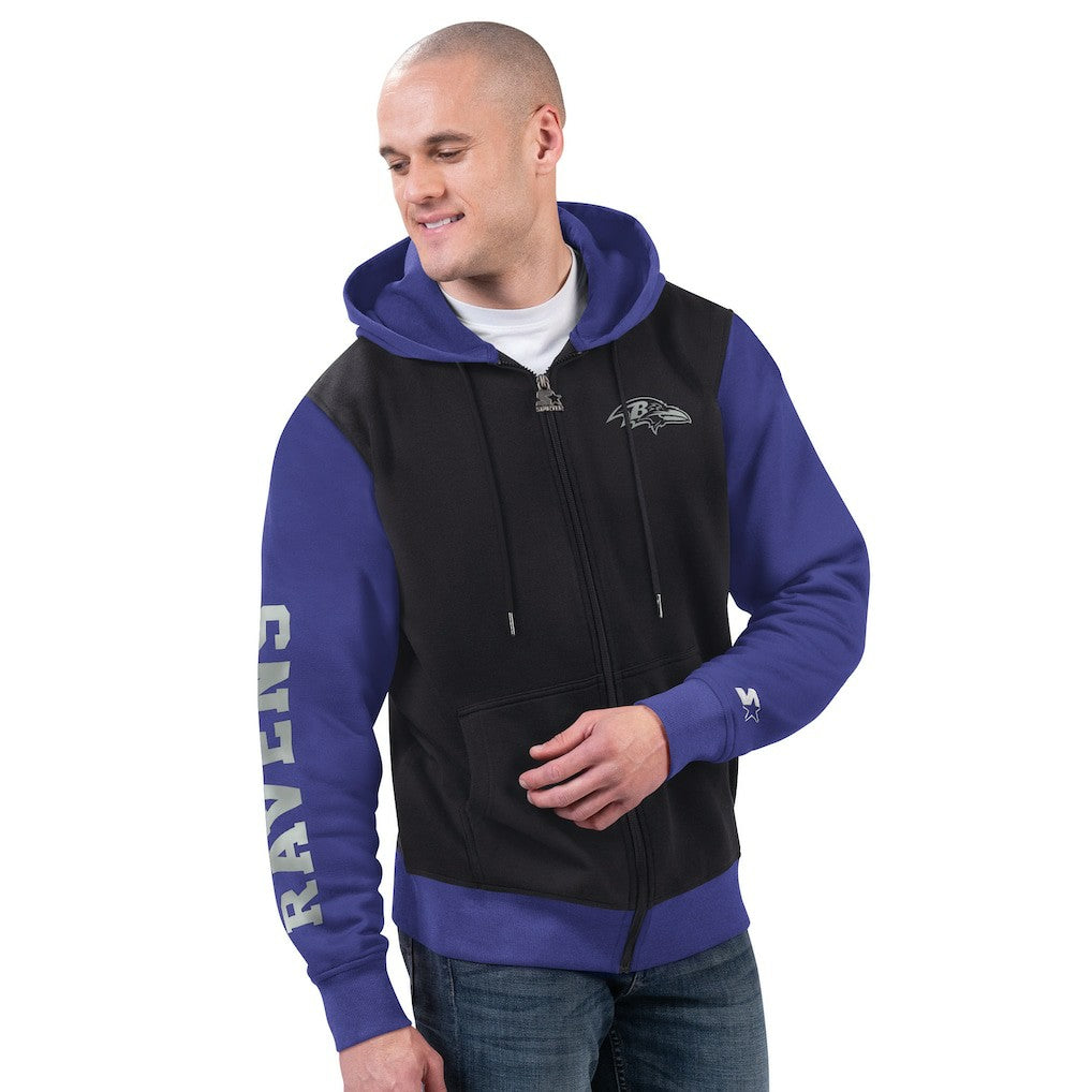 Baltimore Ravens Starter Thursday Night Gridiron Full-Zip Hoodie - Black/Purple - NFL
