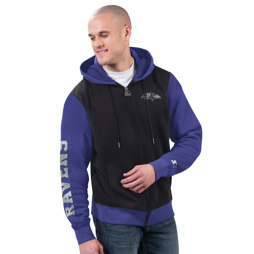 Baltimore Ravens Starter Thursday Night Gridiron Full-Zip Hoodie - Black/Purple - NFL