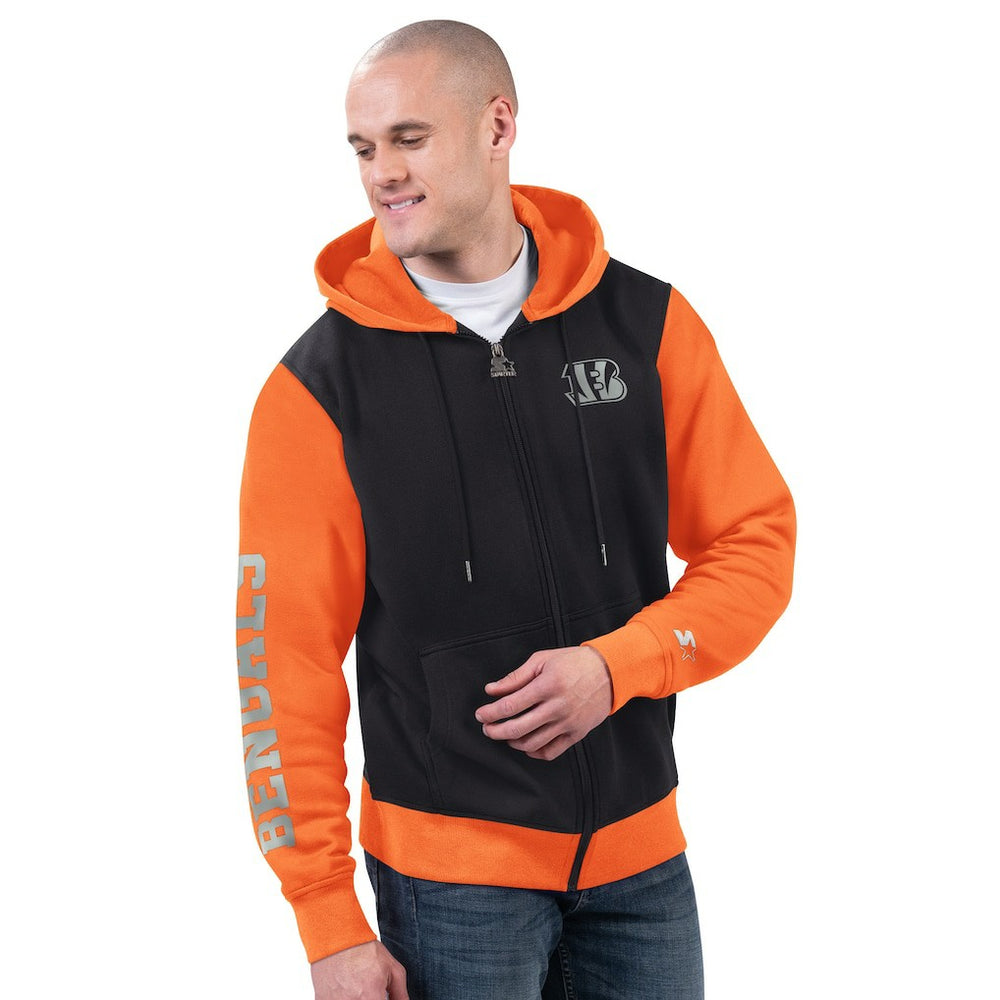 Cincinnati Bengals Starter Thursday Night Gridiron Full-Zip Hoodie - Black/Orange - NFL