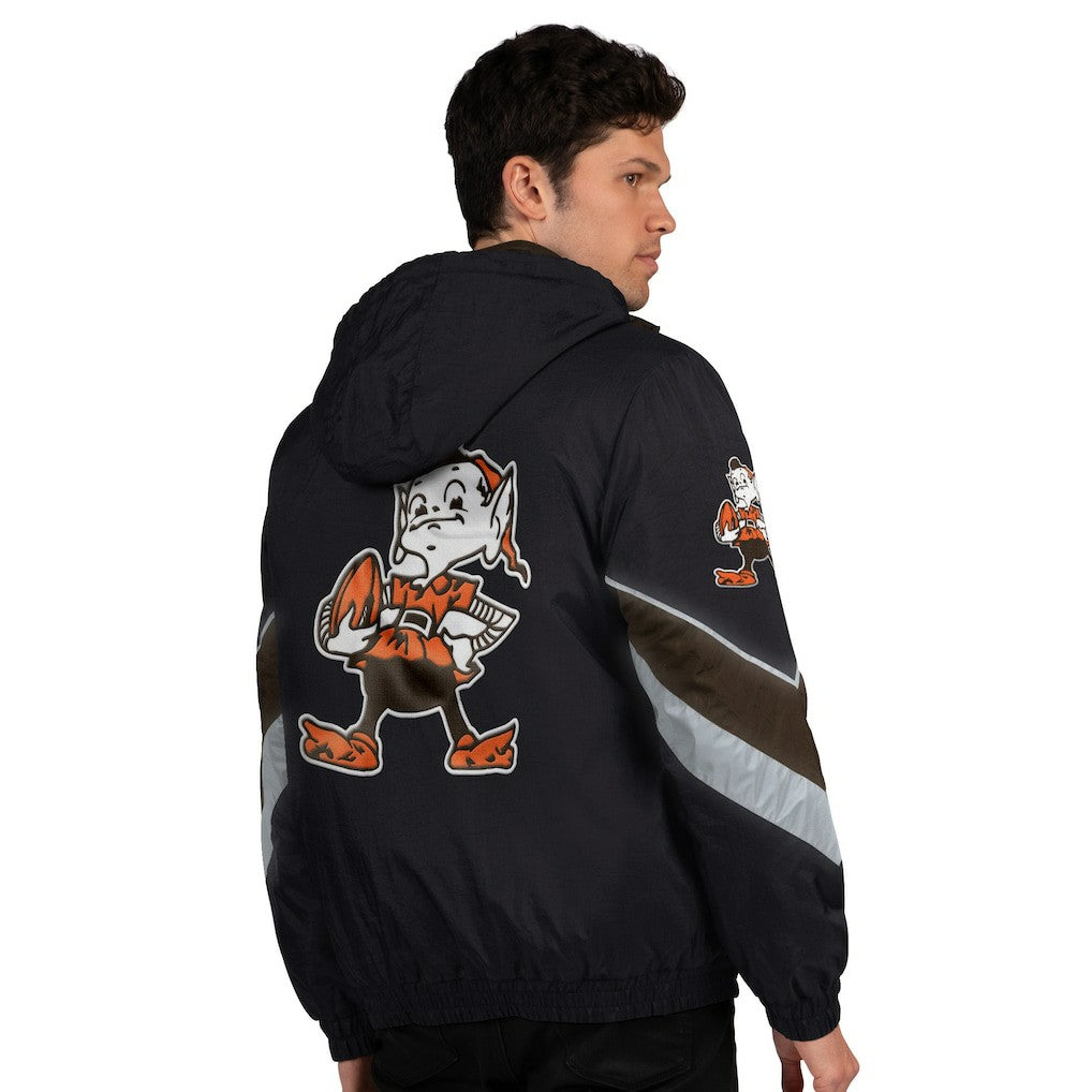 Cleveland Browns Starter Thursday Night Gridiron Vintage Logo Full-Zip Hoodie - Black - NFL