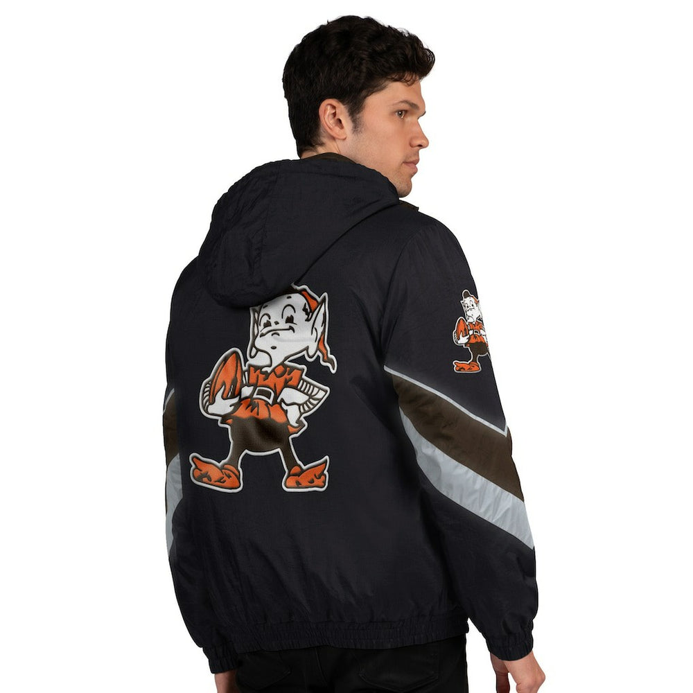 Cleveland Browns Starter Thursday Night Gridiron Vintage Logo Full-Zip Hoodie - Black - NFL