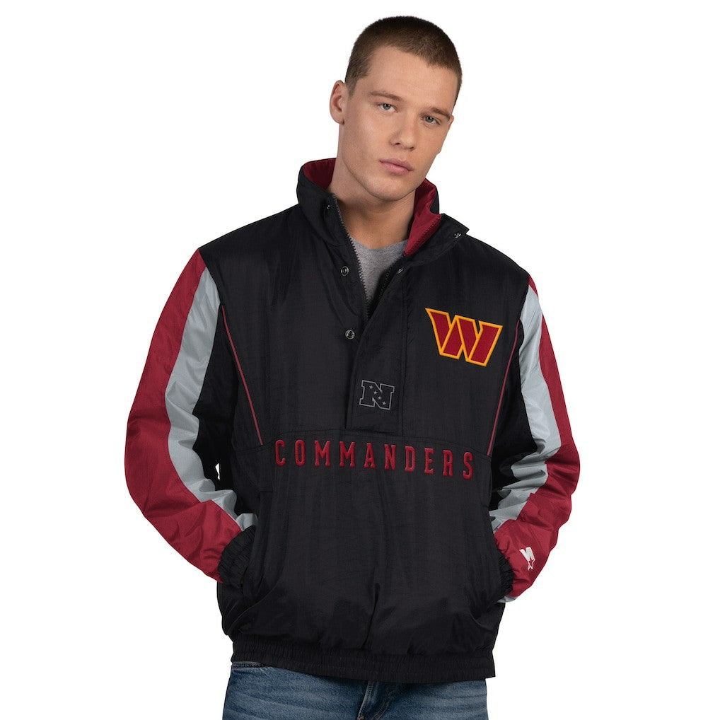 Washington Commanders Starter Thursday Night Gridiron Half-Zip Jacket - Black - NFL