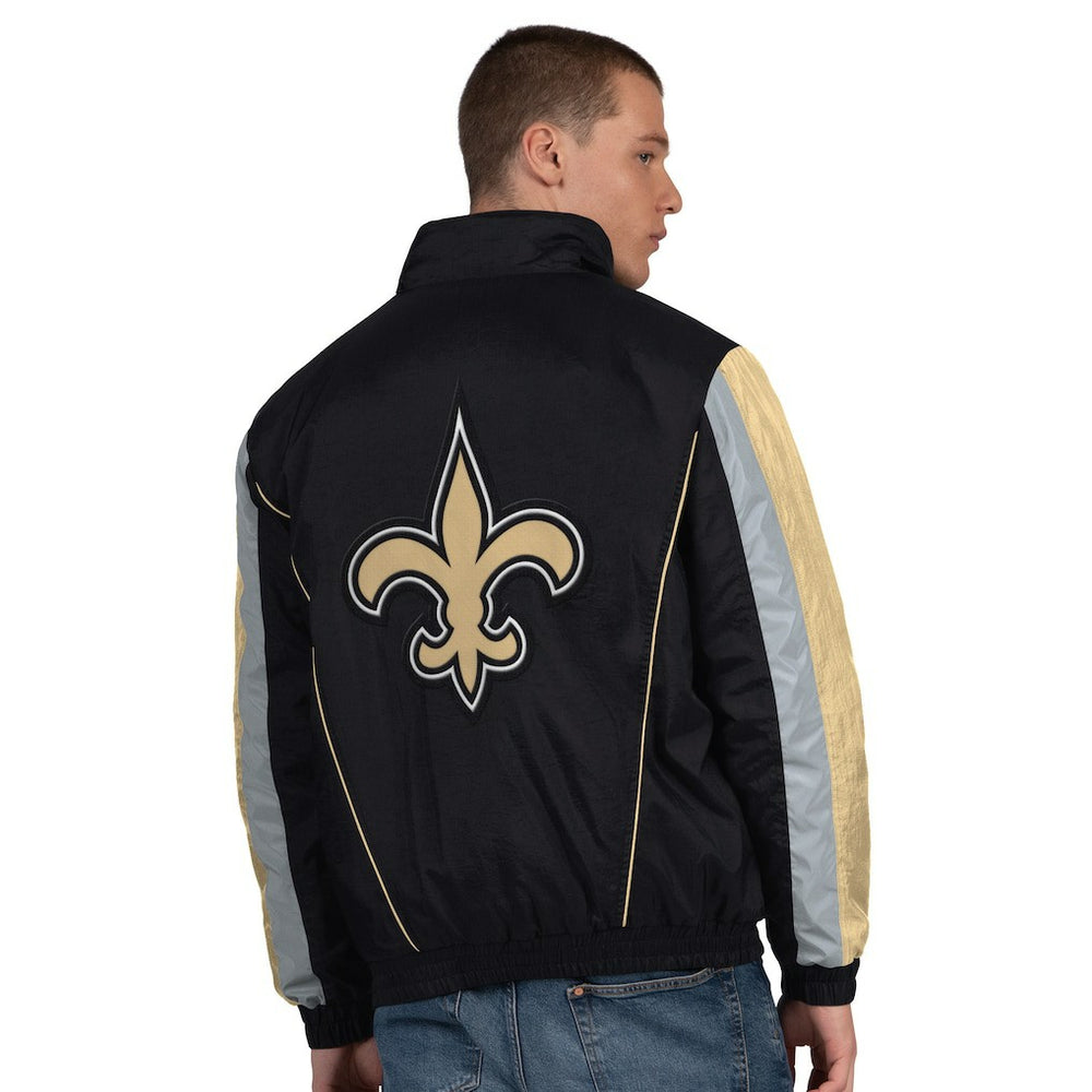New Orleans Saints Starter Thursday Night Gridiron Half-Zip Jacket - Black - NFL