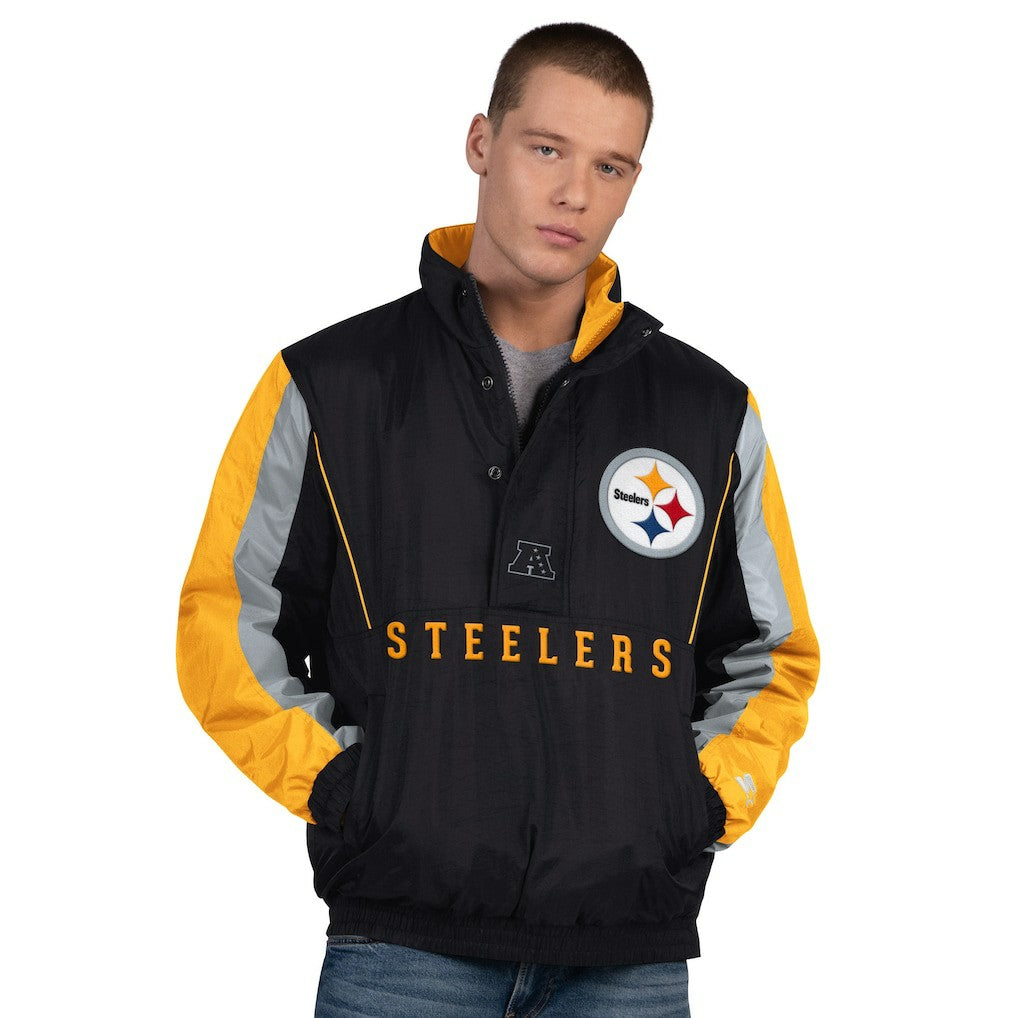Pittsburgh Steelers Starter Thursday Night Gridiron Half-Zip Jacket - Black - NFL