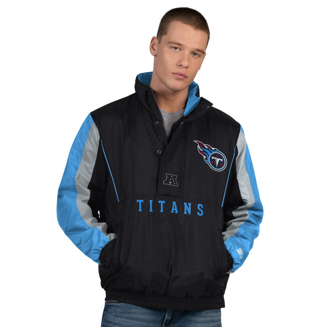 Tennessee Titans Starter Thursday Night Gridiron Half-Zip Jacket - Black - NFL