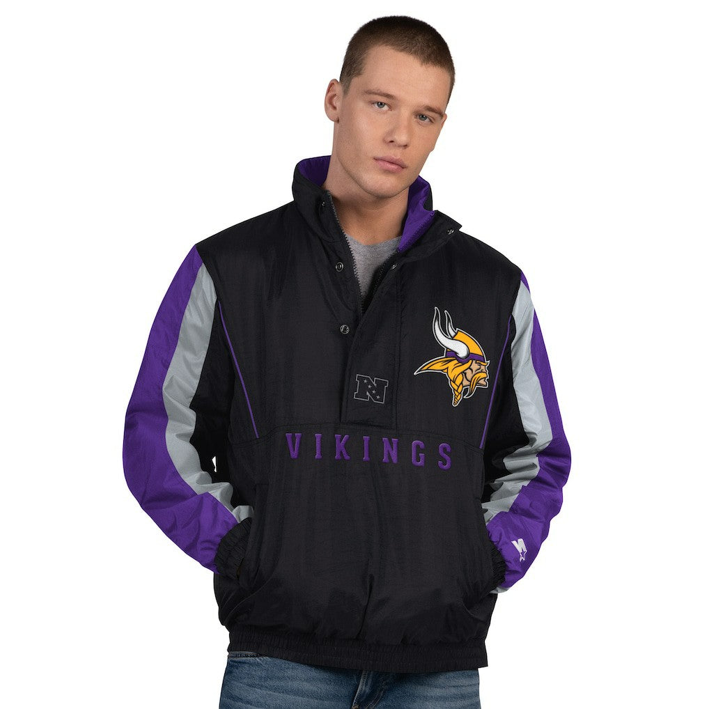 Minnesota Vikings Starter Thursday Night Gridiron Half-Zip Jacket - Black - NFL