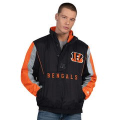 Cincinnati Bengals Starter Thursday Night Gridiron Half-Zip Jacket - Black - NFL