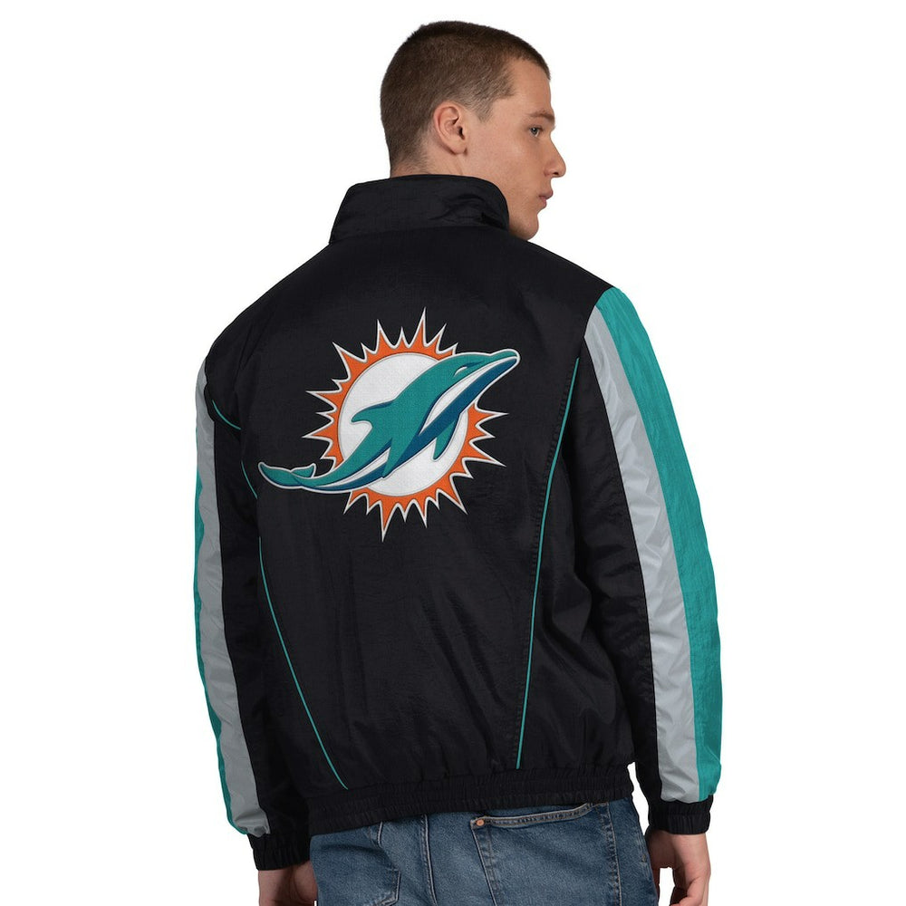 Miami Dolphins Starter Thursday Night Gridiron Half-Zip Jacket - Black - NFL