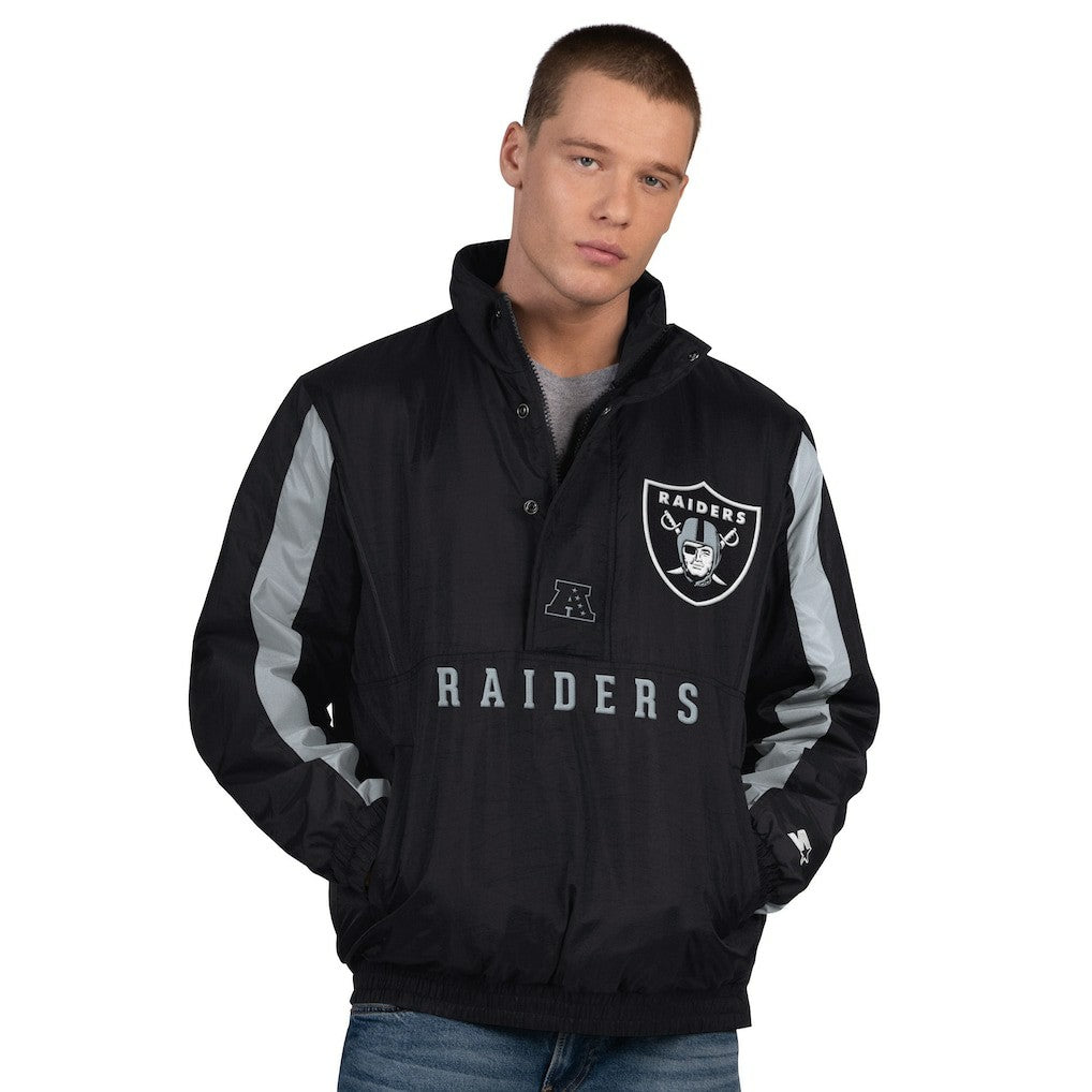 Las Vegas Raiders Starter Thursday Night Gridiron Half-Zip Jacket - Black - NFL