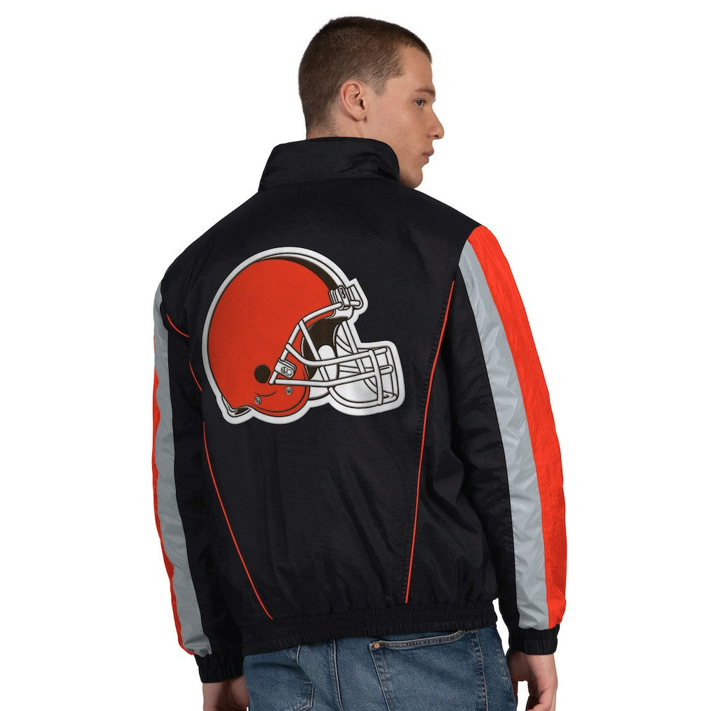 Cleveland Browns Starter Thursday Night Gridiron Half-Zip Jacket - Black - NFL