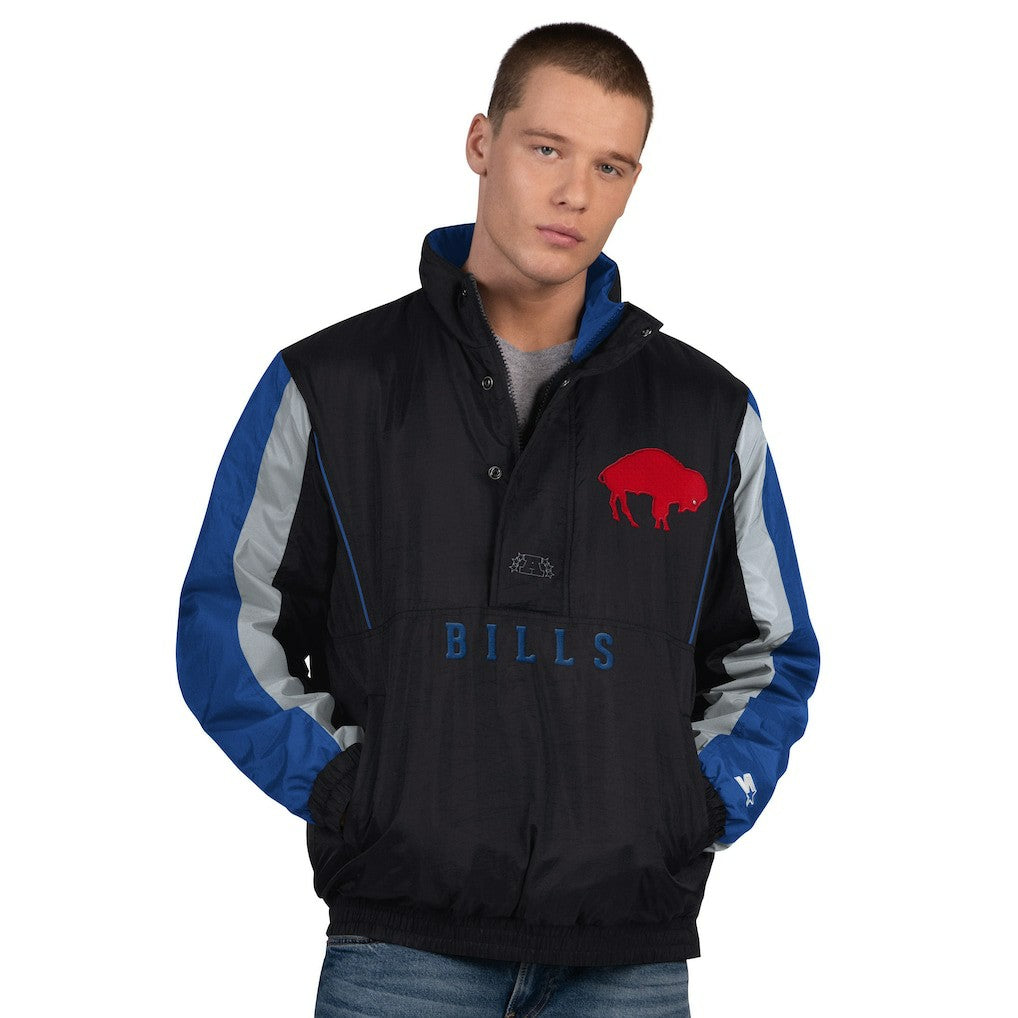 Buffalo Bills Starter Thursday Night Gridiron Vintage Logo Half-Zip Jacket - Black - NFL