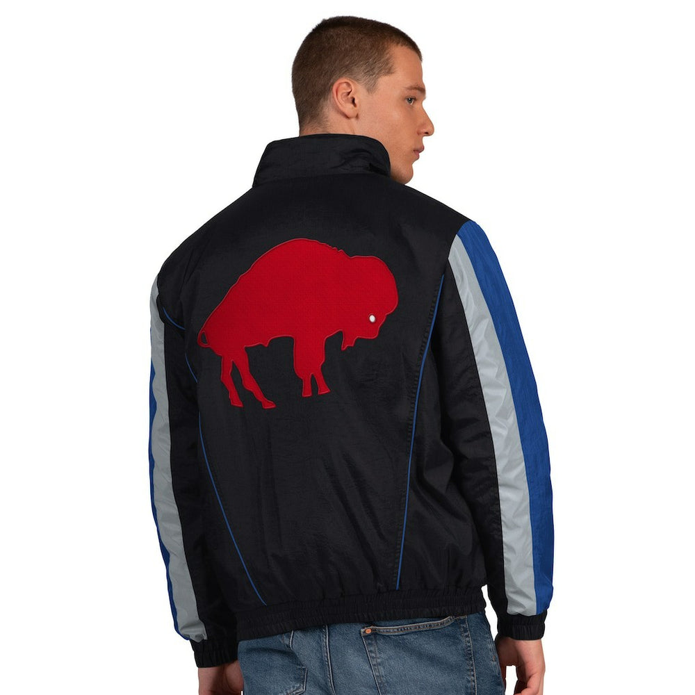 Buffalo Bills Starter Thursday Night Gridiron Vintage Logo Half-Zip Jacket - Black - NFL
