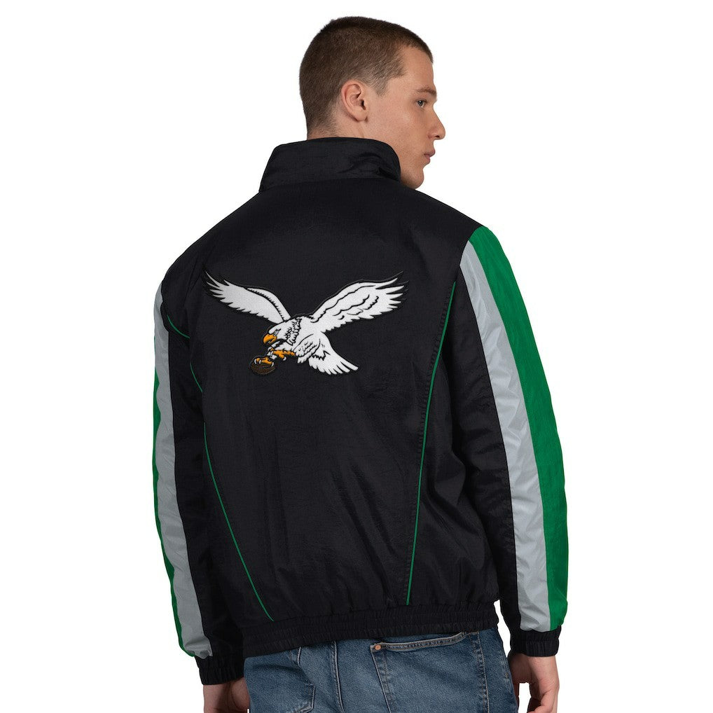 Philadelphia Eagles Starter Thursday Night Gridiron Vintage Logo Half-Zip Jacket - Black - NFL