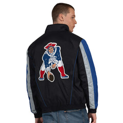 New England Patriots Starter Thursday Night Gridiron Vintage Logo Half-Zip Jacket - Black - NFL