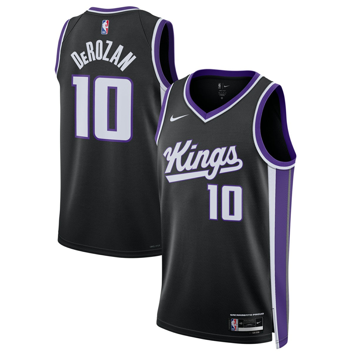 Nike DeMar DeRozan Sacramento Kings Unisex Swingman Player Jersey Icon Edition Black