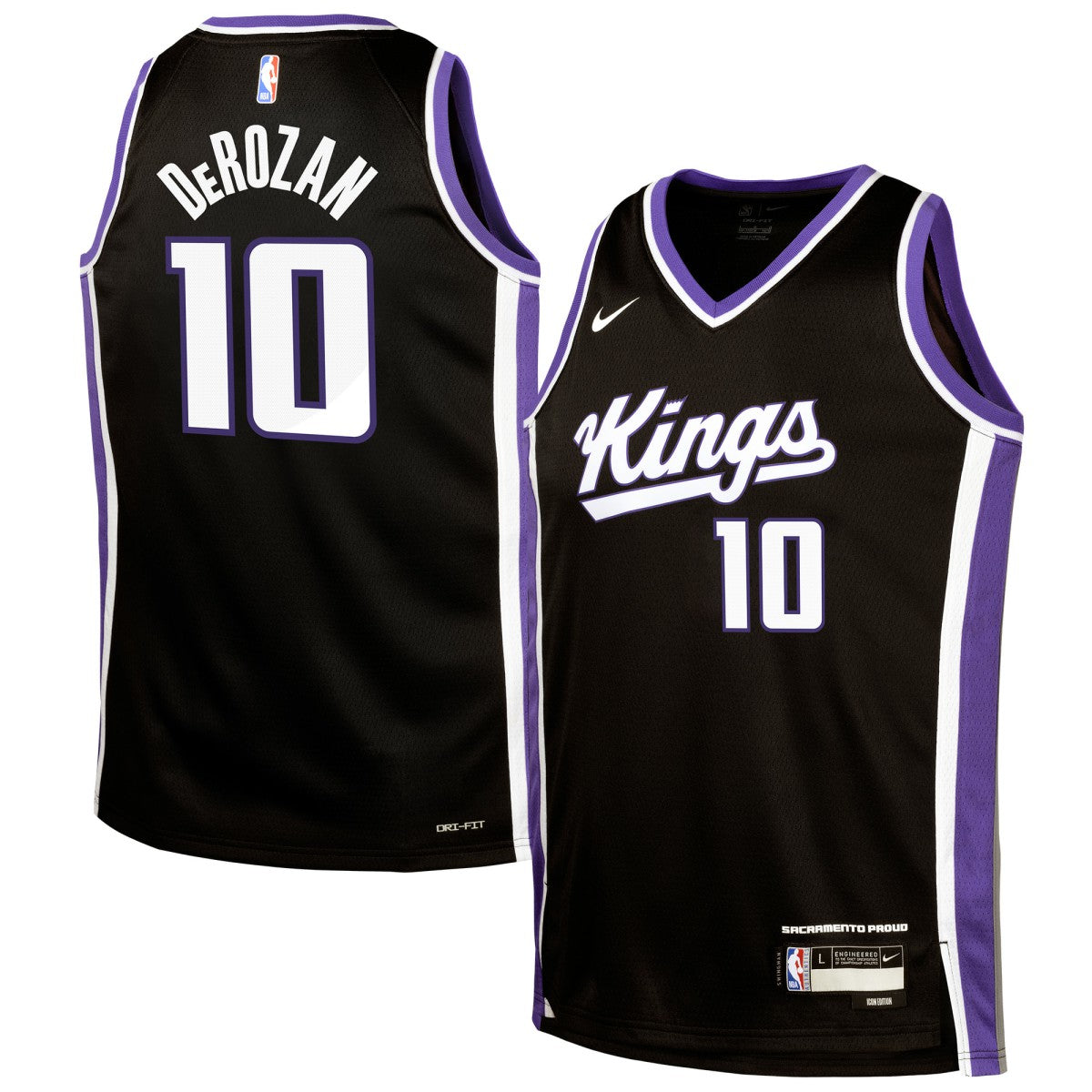 Nike DeMar DeRozan Sacramento Kings Youth Swingman Jersey Icon Edition Black