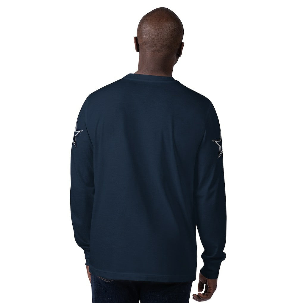 Dallas Cowboys Starter Clutch Hit Long Sleeve T-Shirt - Navy - NFL