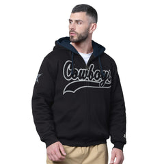 Dallas Cowboys Starter Big Shot Full-Zip Double Hoodie - Black - NFL