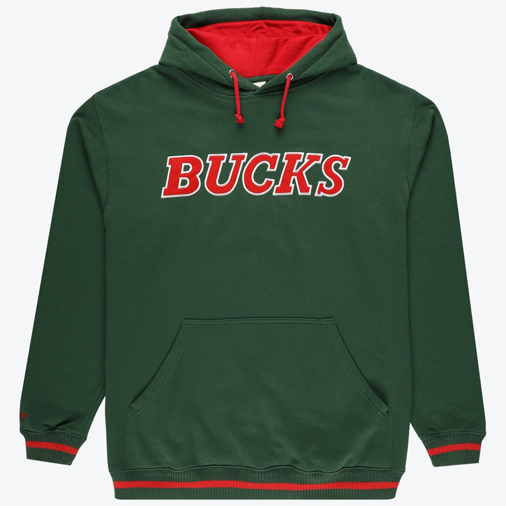 Mitchell & Ness Milwaukee Bucks Hardwood Classics Big & Tall Hoodie Hunter Green