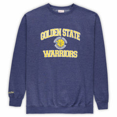 Mitchell & Ness Golden State Warriors Hardwood Classics Big & Tall Crewneck Sweatshirt Heather Royal