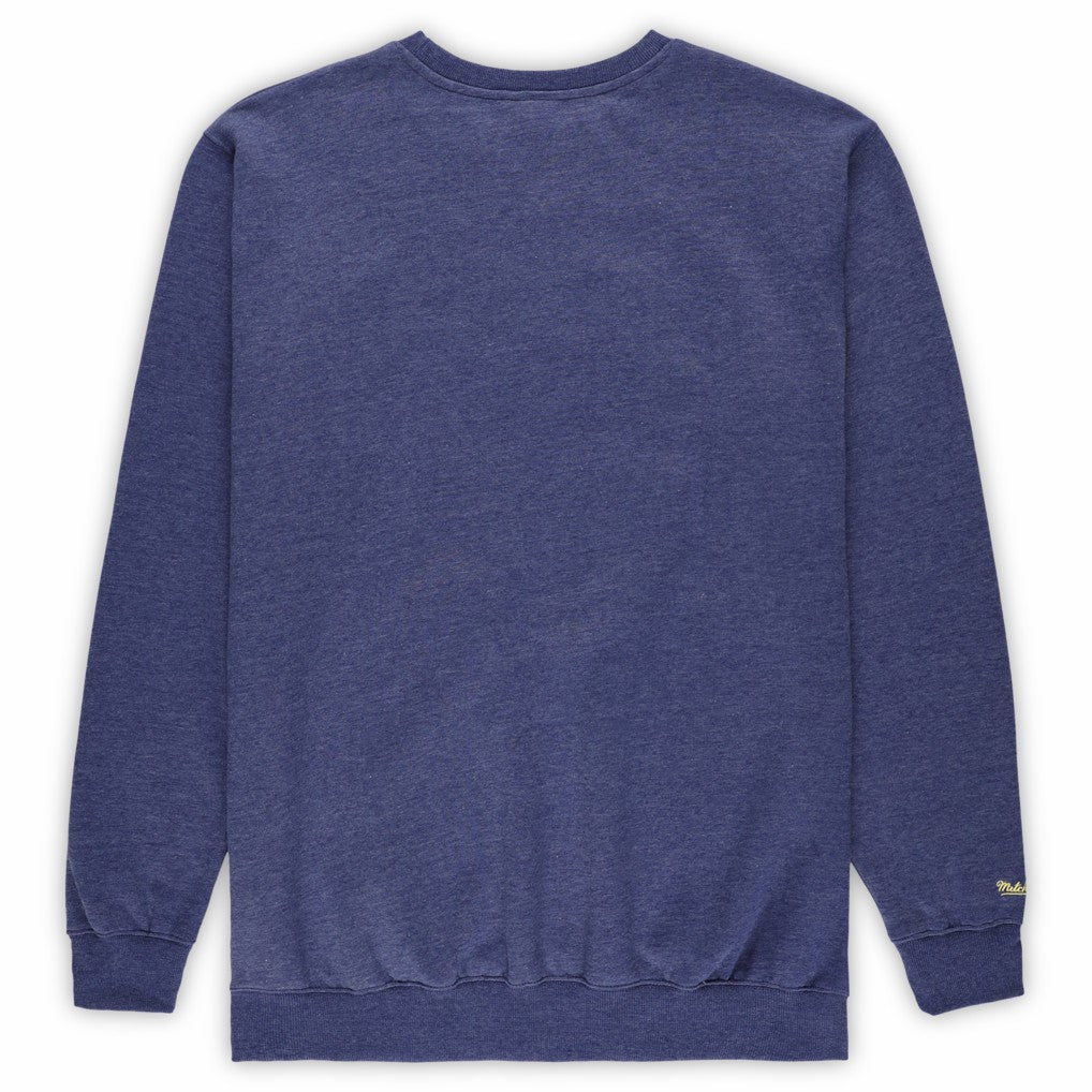 Mitchell & Ness Golden State Warriors Hardwood Classics Big & Tall Crewneck Sweatshirt Heather Royal