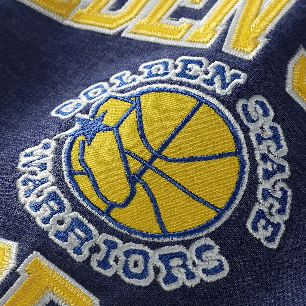 Mitchell & Ness Golden State Warriors Hardwood Classics Big & Tall Crewneck Sweatshirt Heather Royal