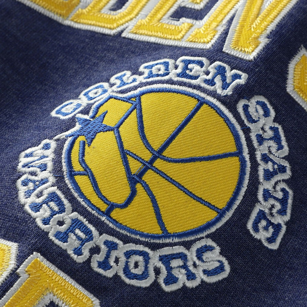 Mitchell & Ness Golden State Warriors Hardwood Classics Big & Tall Crewneck Sweatshirt Heather Royal
