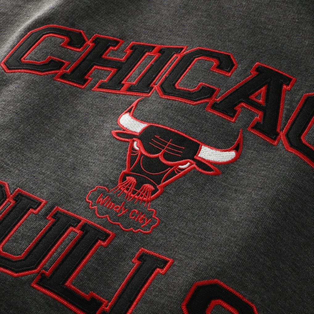 Mitchell & Ness Chicago Bulls Hardwood Classics Big & Tall Crewneck Sweatshirt Heather Charcoal
