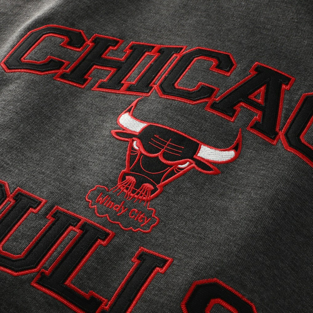 Mitchell & Ness Chicago Bulls Hardwood Classics Big & Tall Crewneck Sweatshirt Heather Charcoal