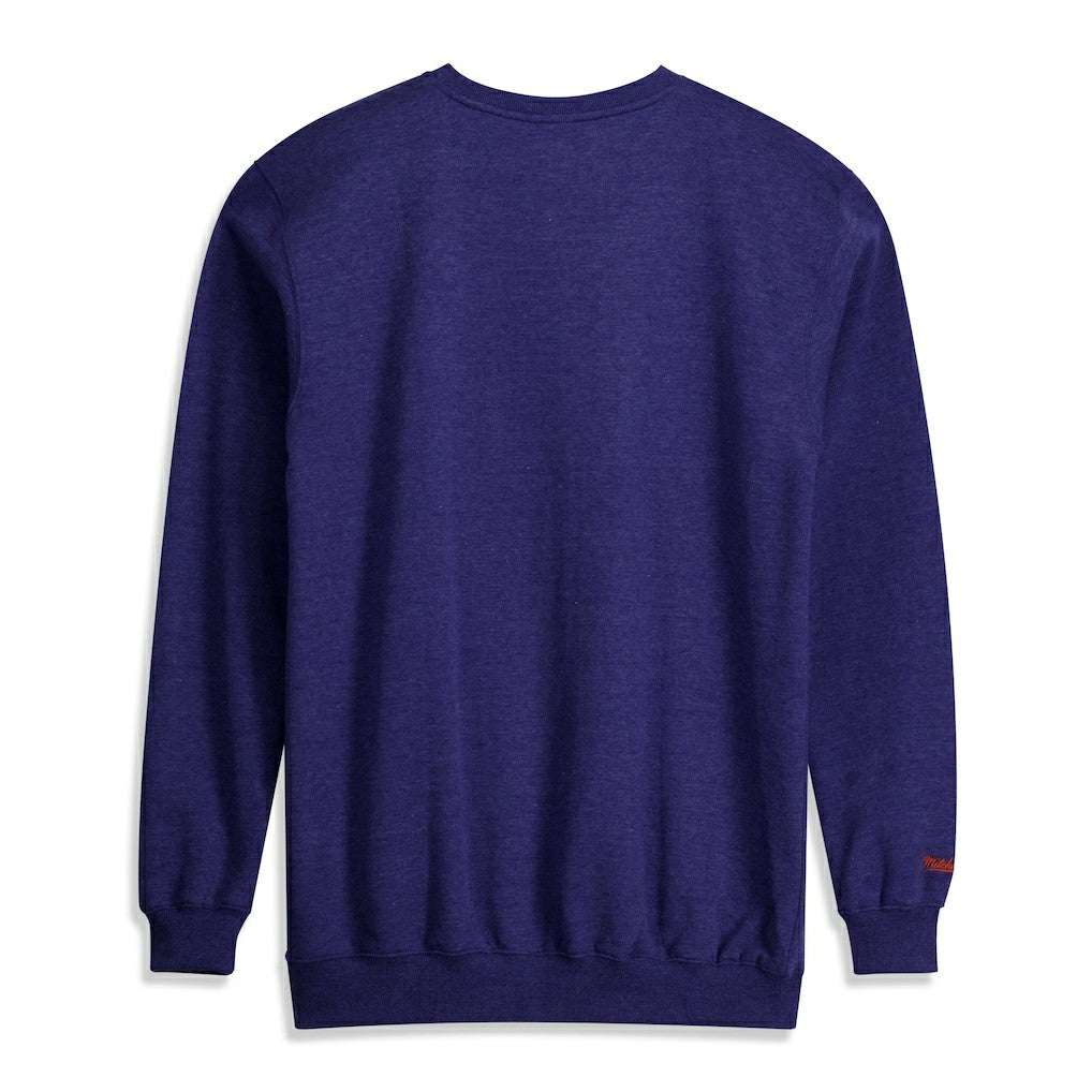 Mitchell & Ness New York Knicks Hardwood Classics Big & Tall Crewneck Sweatshirt Heather Blue