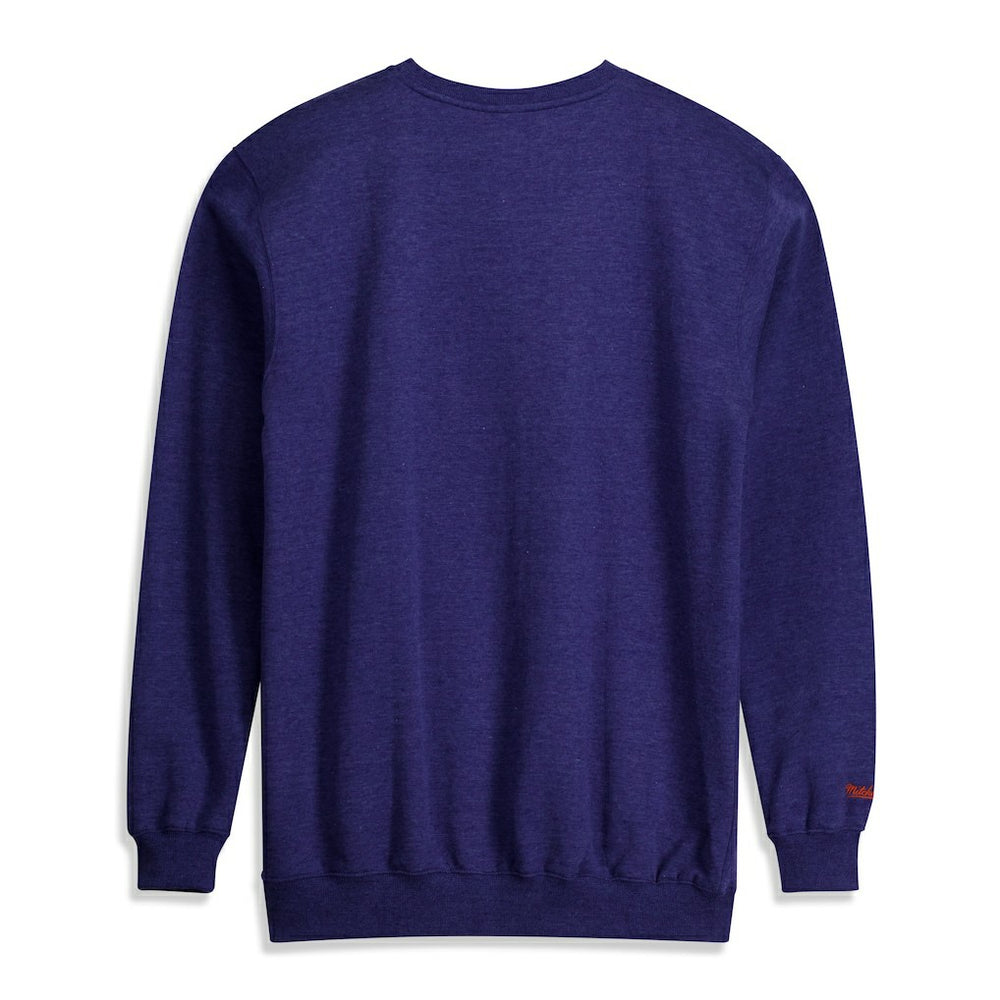 Mitchell & Ness New York Knicks Hardwood Classics Big & Tall Crewneck Sweatshirt Heather Blue