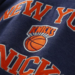 Mitchell & Ness New York Knicks Hardwood Classics Big & Tall Crewneck Sweatshirt Heather Blue