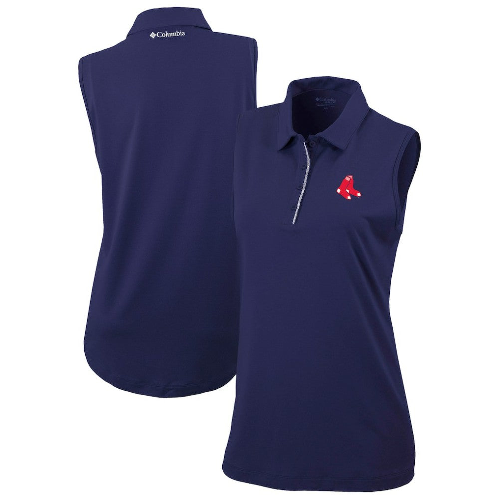 Boston Red Sox Columbia Women's Tend The Ball Sleeveless Polo Outlet
