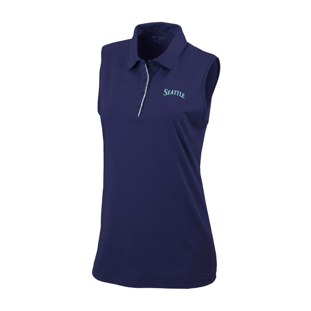 Seattle Mariners Columbia Women's Tend The Ball Sleeveless Polo Outlet