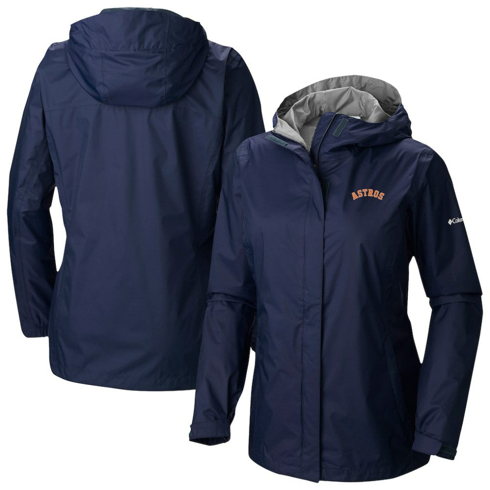 Houston Astros Columbia Women's Arcadia II Omni-Tech Full-Zip Hoodie Rain Jacket Sale
