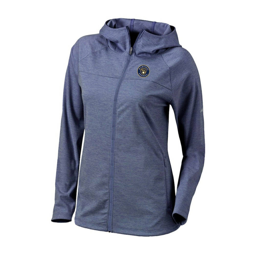 Milwaukee Brewers Columbia Women's Half Shot Full-Zip Hoodie Online