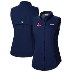 Boston Red Sox Columbia Women's Tamiami Sleeveless Shirt Outlet