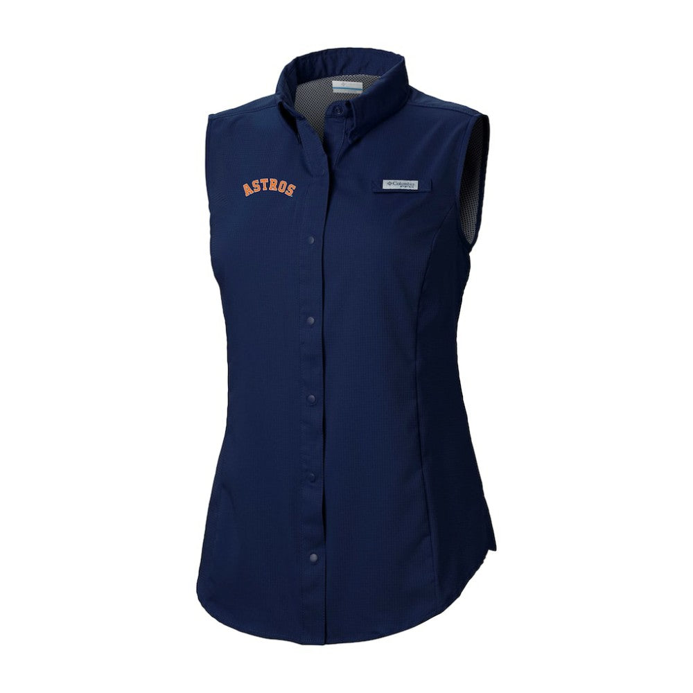 Houston Astros Columbia Women's Tamiami Sleeveless Shirt Sale