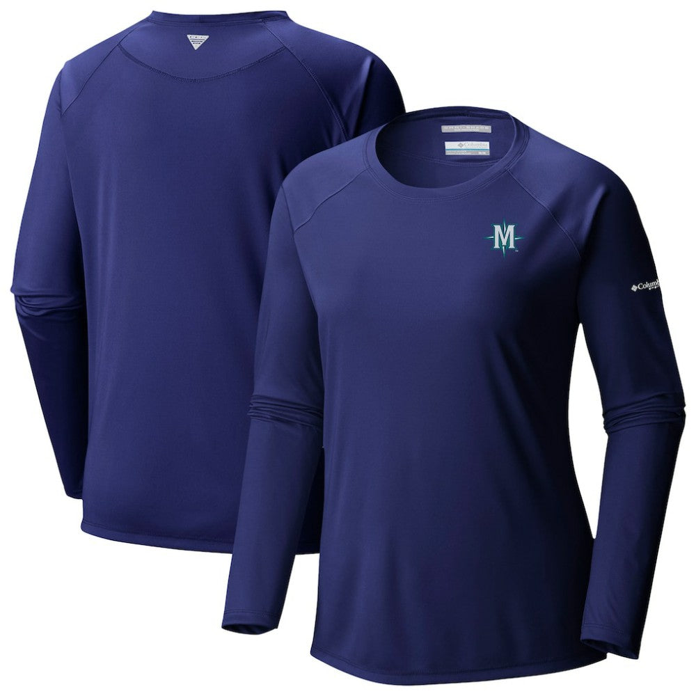 Seattle Mariners Columbia Tidal Tee II Long Sleeve T-Shirt Discount