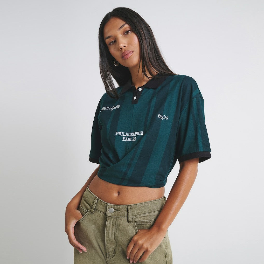 Philadelphia Eagles Off Season Women's Rugby T-Shirt - Midnight Green - NFL