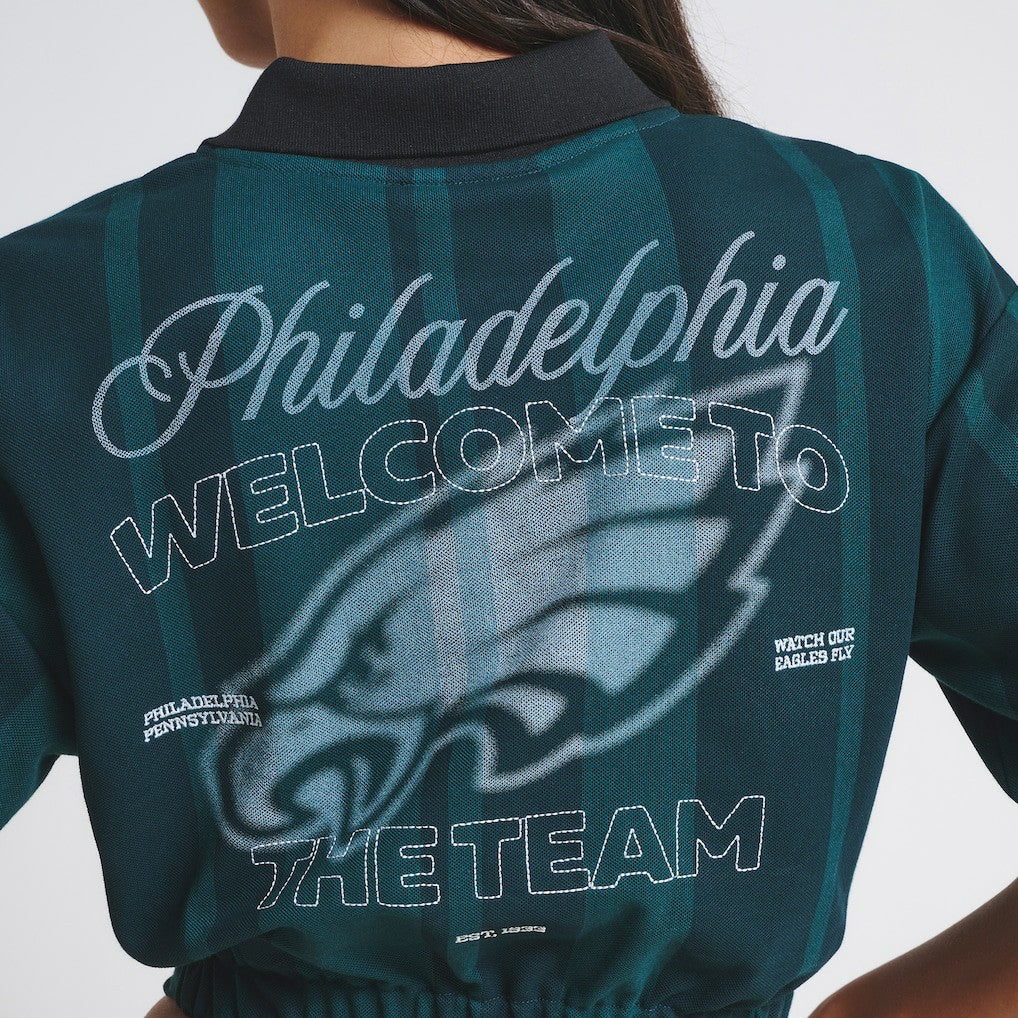 Philadelphia Eagles Off Season Women's Rugby T-Shirt - Midnight Green - NFL