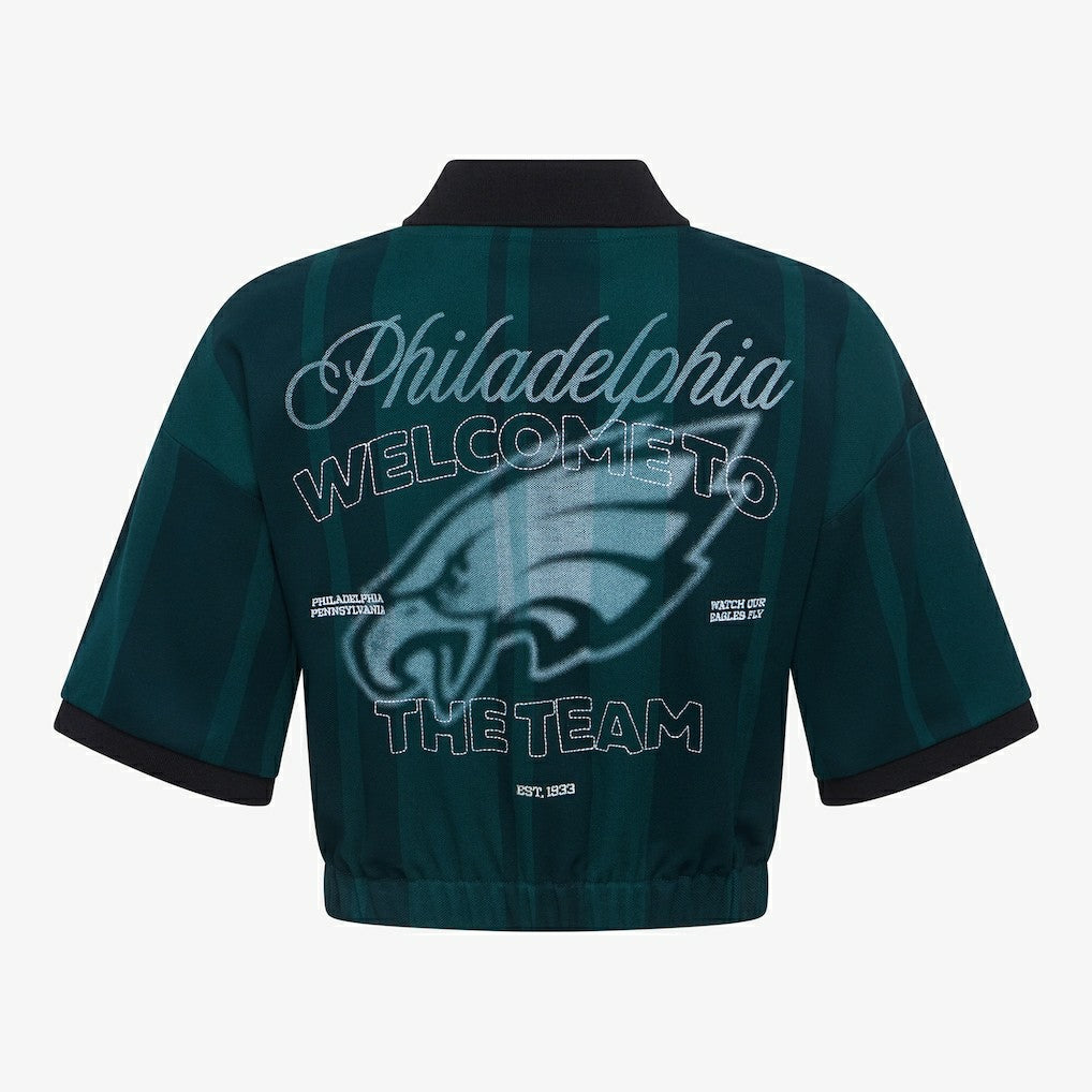 Philadelphia Eagles Off Season Women's Rugby T-Shirt - Midnight Green - NFL
